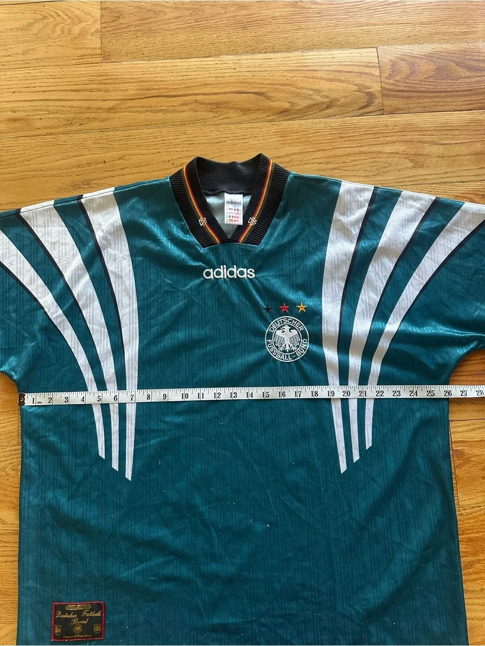 VINTAGE ADIDAS GERMANY 1996-1998 AWAY FOOTBALL SOCCER JERSEY  RETRO  MEN’S  XXL